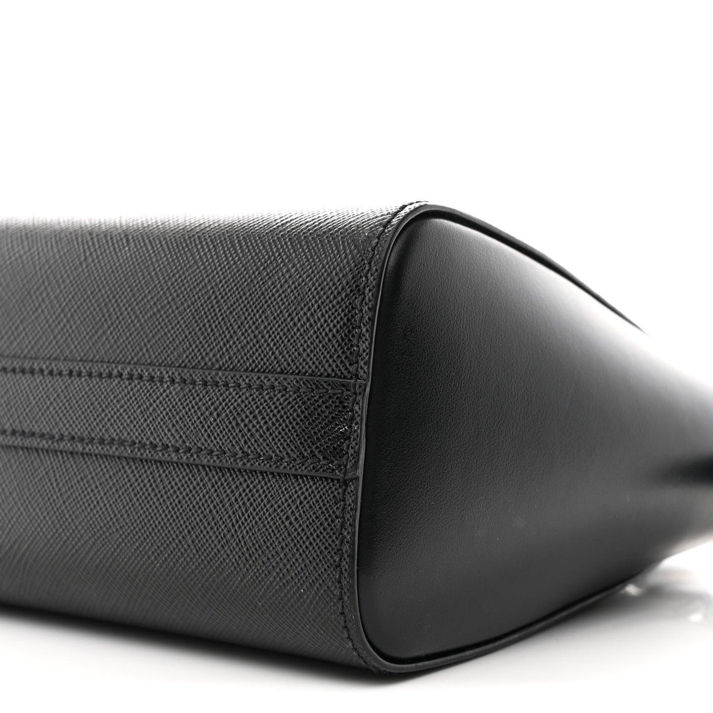 Saffiano Soft Calfskin Mini Zippered Crossbody Black