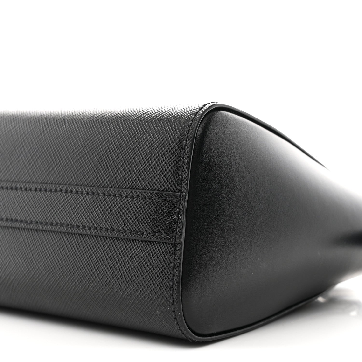 Prada Saffiano Soft Calfskin Mini Zippered Crossbody Black 10 of 10