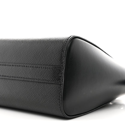 Prada Saffiano Soft Calfskin Mini Zippered Crossbody Black 10 of 10