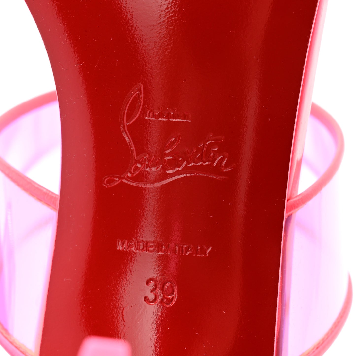 PVC Just Loubi 85 Sandals 39 Fluo Pink