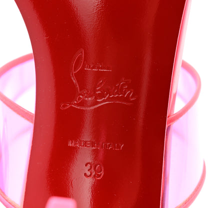 Christian Louboutin PVC Just Loubi 85 Sandals 39 Fluo Pink 6 of 9