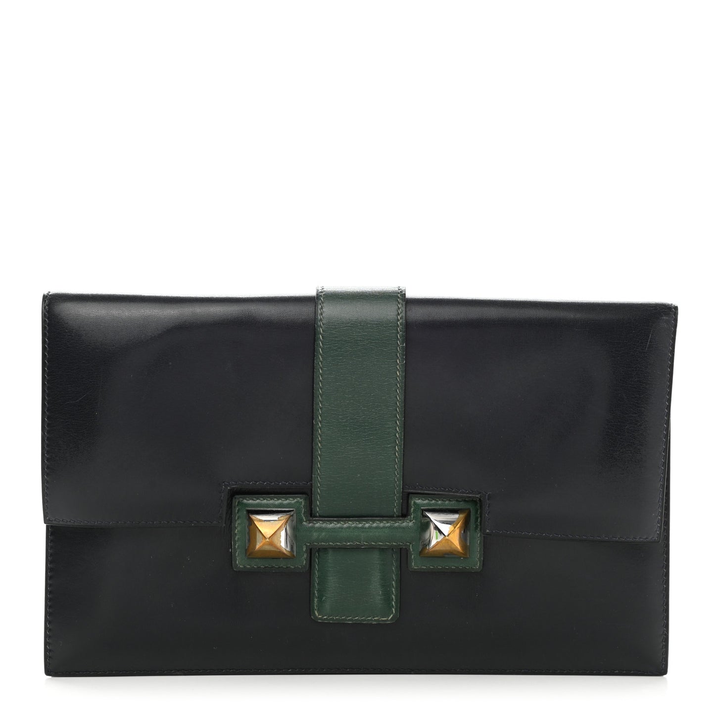 Box Medor Clutch 23 Bleu Indigo Vert Bengale