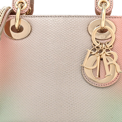 Christian Dior Karung Gradient Mini Lady Dior Pink Green 8 of 11