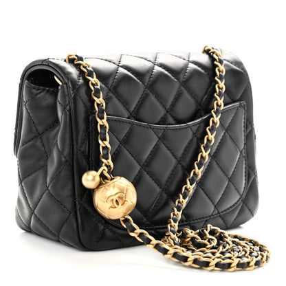 Chanel Lambskin Quilted Mini Pearl Crush Flap Black 3 of 10