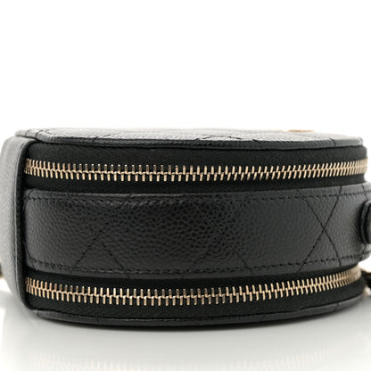 Chanel Caviar Quilted Round Handle With Care Vanity With Chain Black 9 of 10