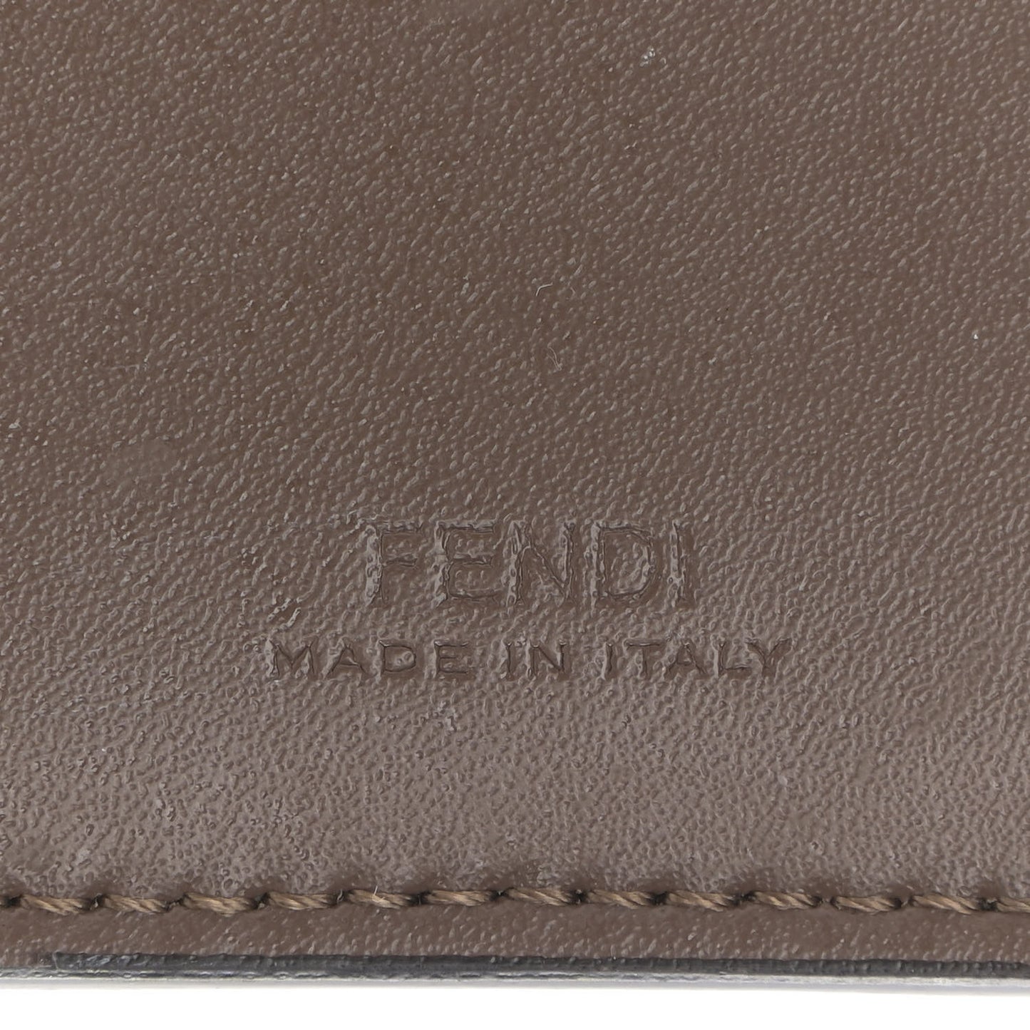 Vitello Soft F is Fendi Bi-Color FF 1974 Embossed Phone Pouch Maya Black