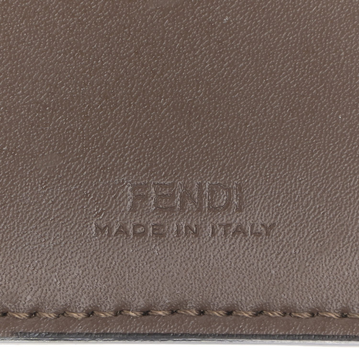 Fendi Vitello Soft F is Fendi Bi-Color FF 1974 Embossed Phone Pouch Maya Black 6 of 9
