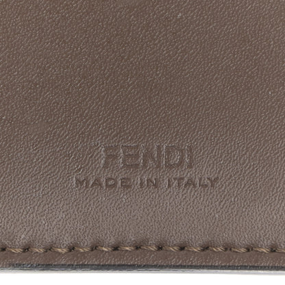 Fendi Vitello Soft F is Fendi Bi-Color FF 1974 Embossed Phone Pouch Maya Black 6 of 9