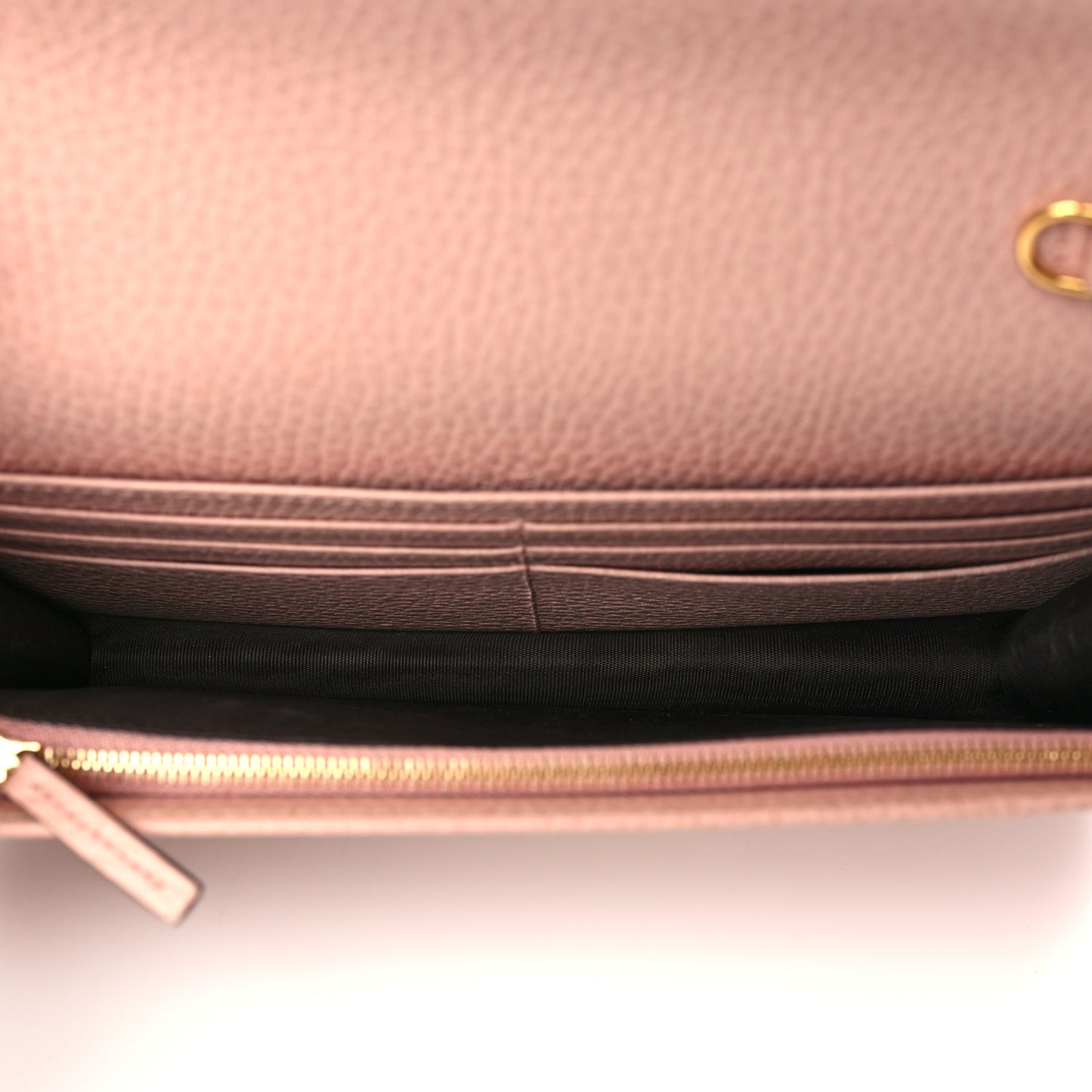 Dollar Calfskin Mini GG Marmont Chain Wallet Perfect Pink
