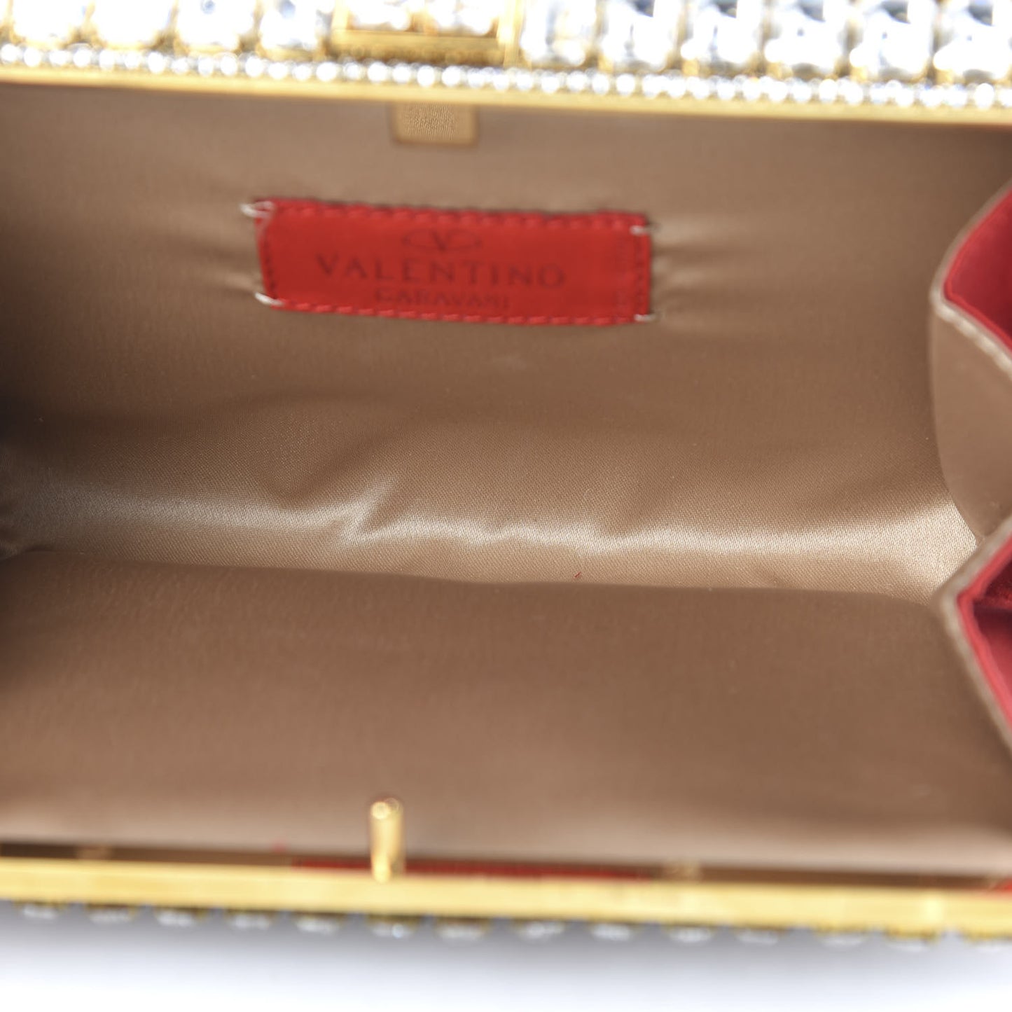 Crystal Embellished Clutch Bag Red