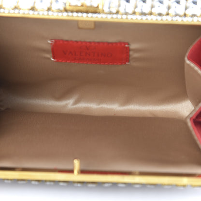 Valentino Garavani Crystal Embellished Clutch Bag Red 5 of 10