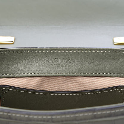 Chloe Calfskin Crocodile Embossed Mini C Double Carry Misty Forest 6 of 10