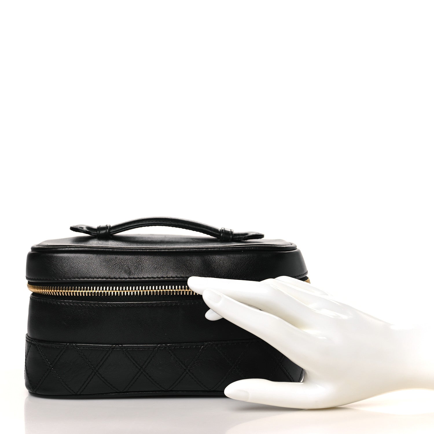 Chanel Lambskin Vanity Cosmetic Case Black 2 of 9