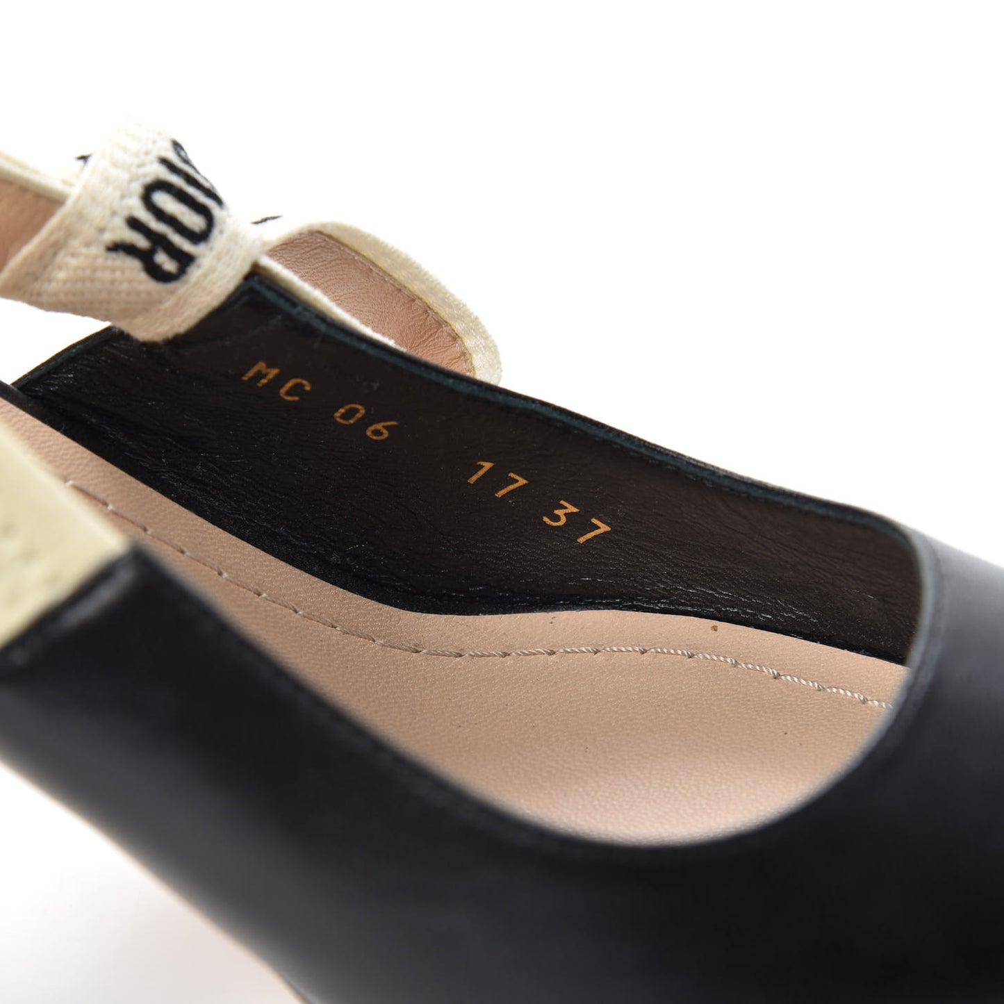 Lambskin Ribbon J'Adior Slingback 65mm Pumps 37 Black
