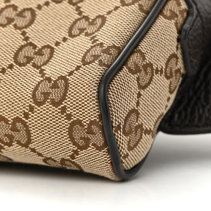 Gucci Monogram Dollar Calfskin Belt Bag Beige Ebony Testa di Moro Marrone Scuro 10 of 15