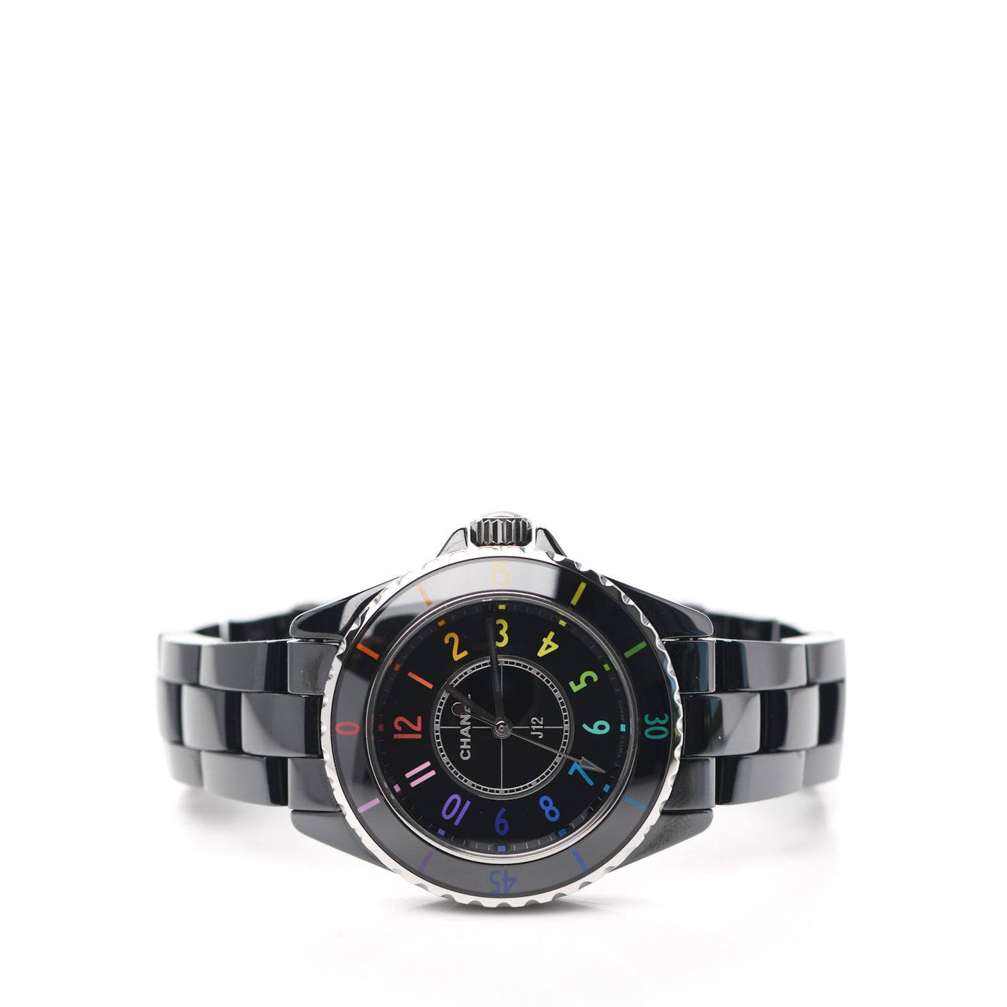 Stainless Steel Ceramic 33mm J12 Electro Quartz Watch Black