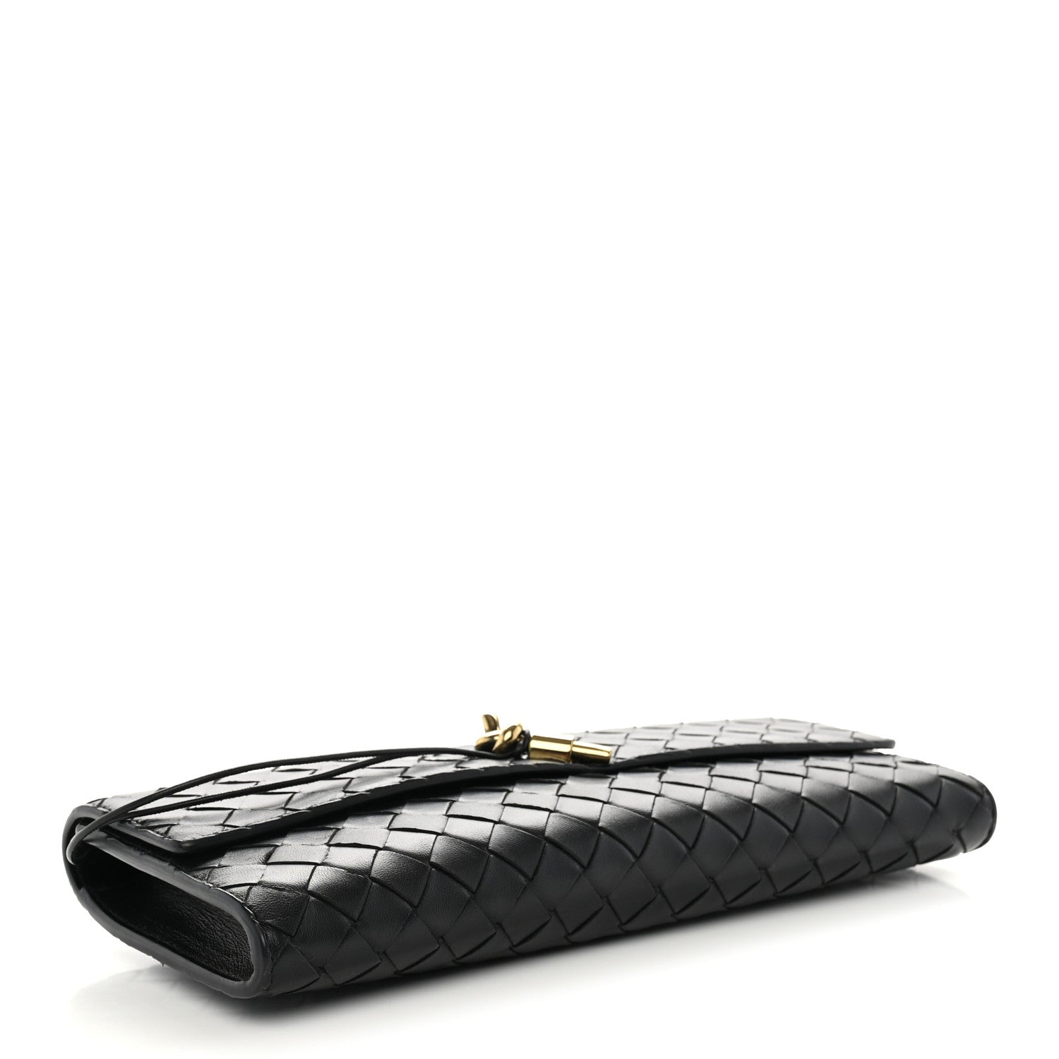 Bottega Veneta Nappa Intrecciato Long Andiamo Top Handle Clutch Black 4 of 12