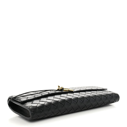 Bottega Veneta Nappa Intrecciato Long Andiamo Top Handle Clutch Black 4 of 12