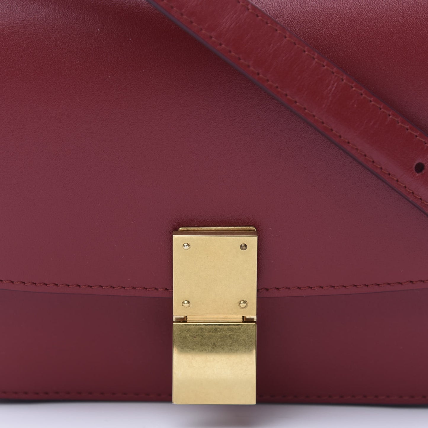 Smooth Calfskin Small Classic Box Flap Bag Red