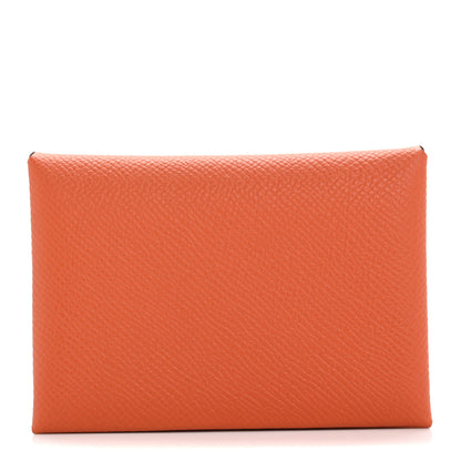 Hermes Epsom Calvi Duo Card Case Terre Battue 1 of 8