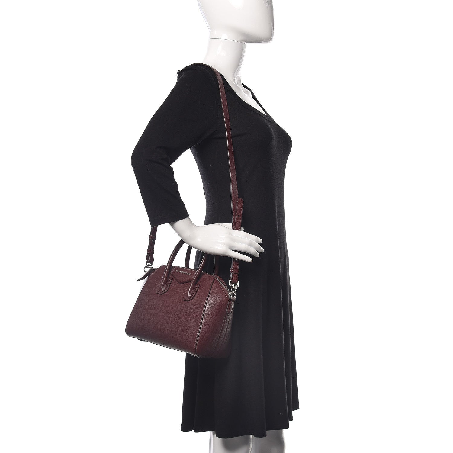 Givenchy Sugar Goatskin Mini Antigona Oxblood 2 of 10
