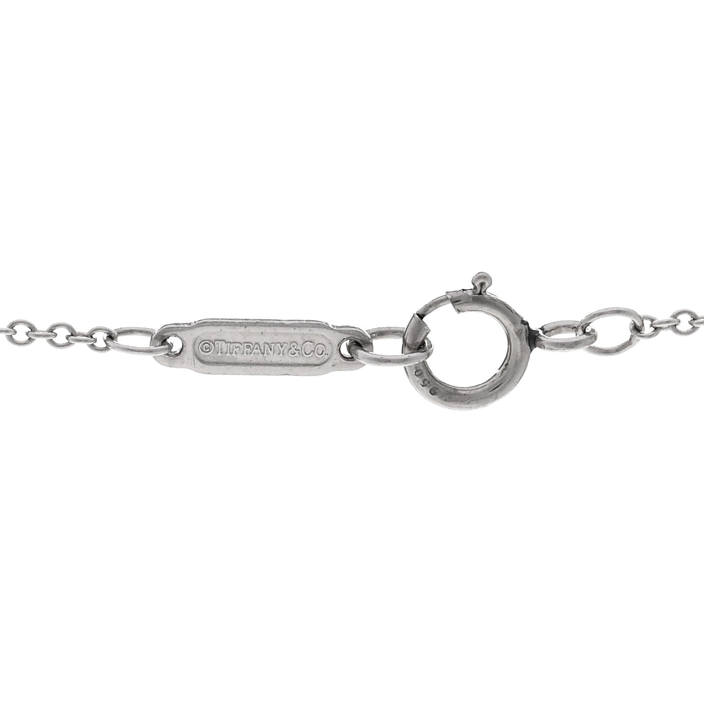Platinum Diamond Small Open Circle Pendant Necklace