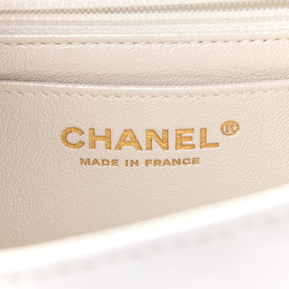 Chanel Iridescent Calfskin Embossed 2.55 Reissue Mini Flap White 6 of 10