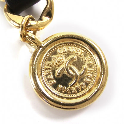 Chanel Leather Gold Chain Link Medallion Belt 4 of 5