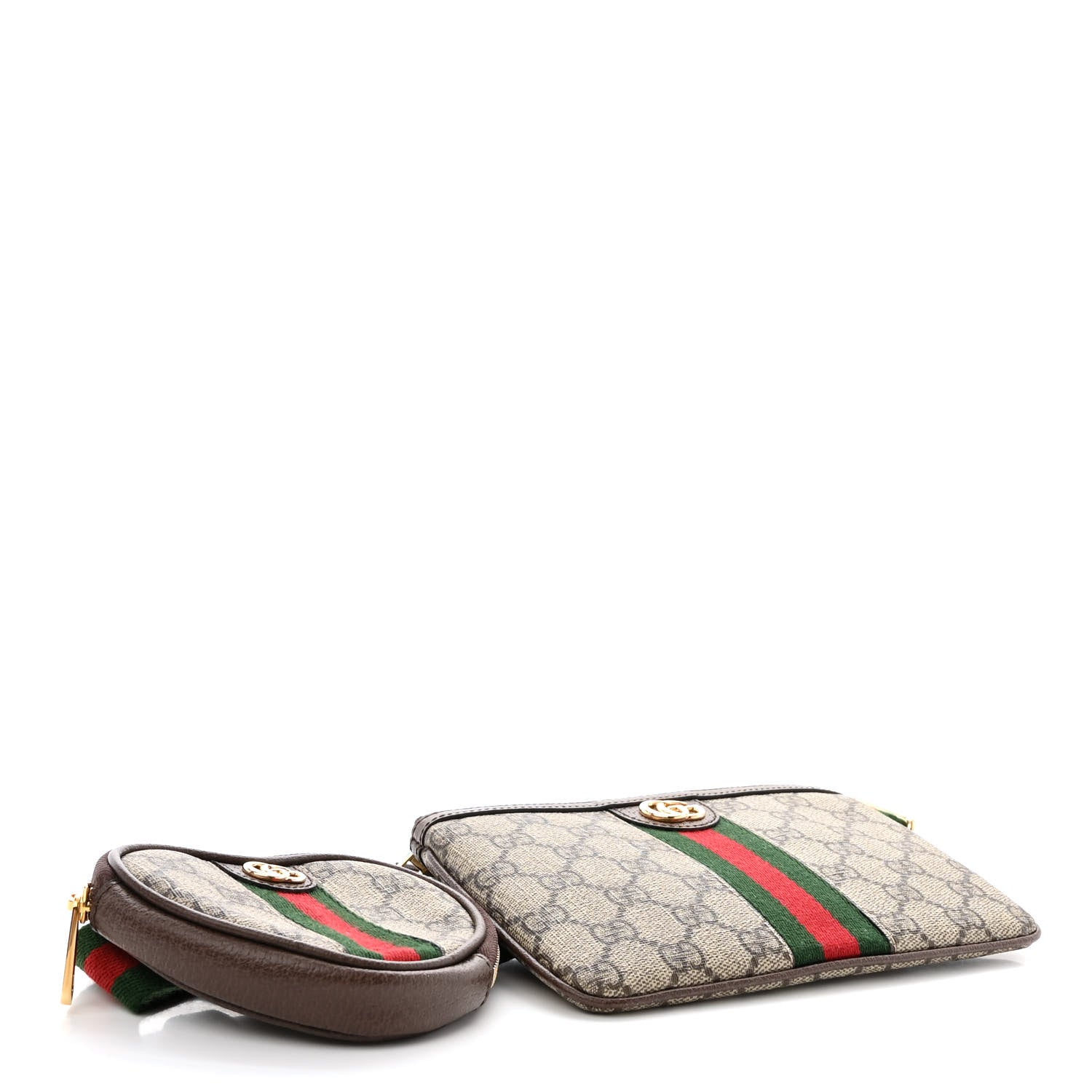 Gucci GG Supreme Monogram Web Ophidia Utility Belt Bag 95 38 Beige Ebony New Acero 4 of 12