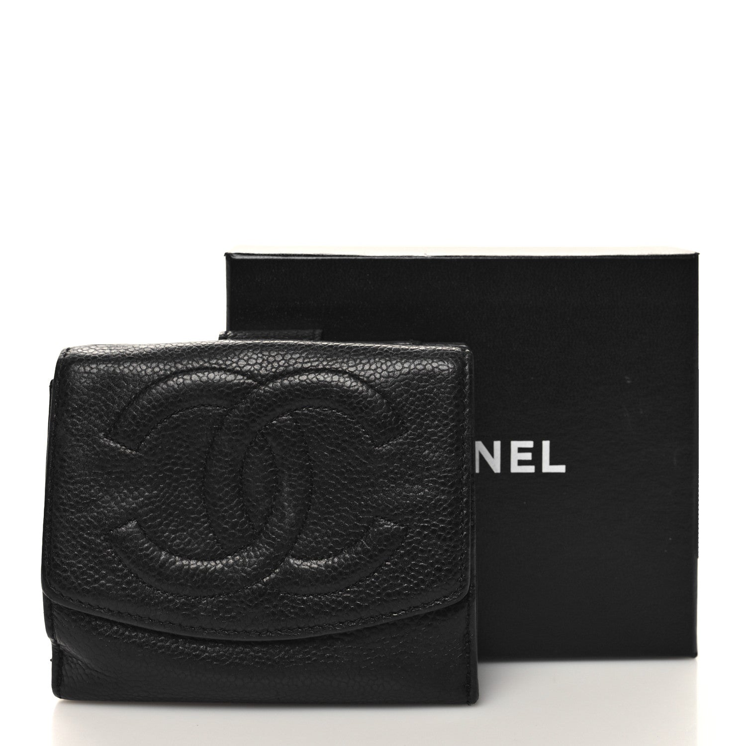 Chanel Caviar Timeless CC Compact French Wallet Black 13 of 13