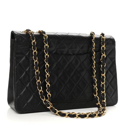 Chanel Lambskin Quilted XL Jumbo Single Flap Black 3 of 14