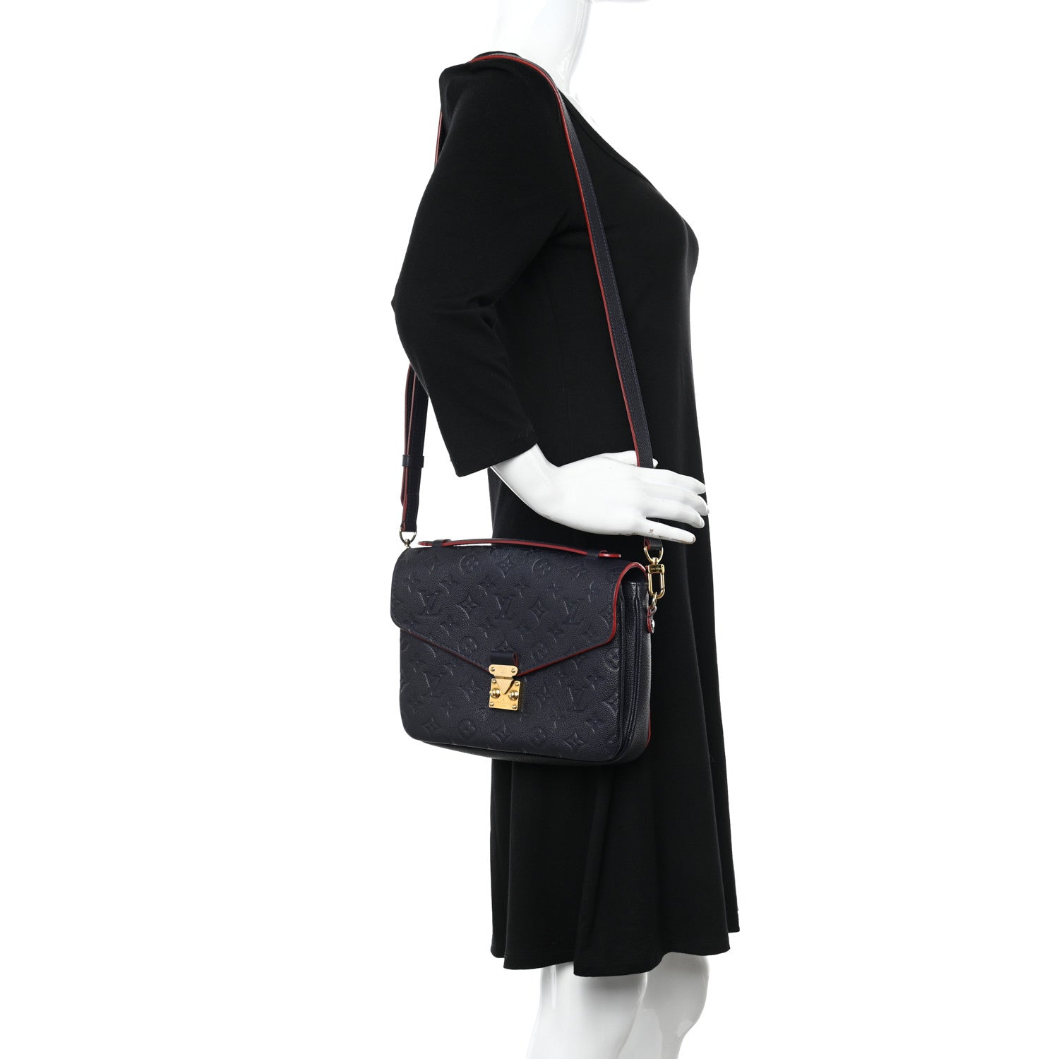 Louis Vuitton Empreinte Pochette Metis Marine Rouge 2 of 12