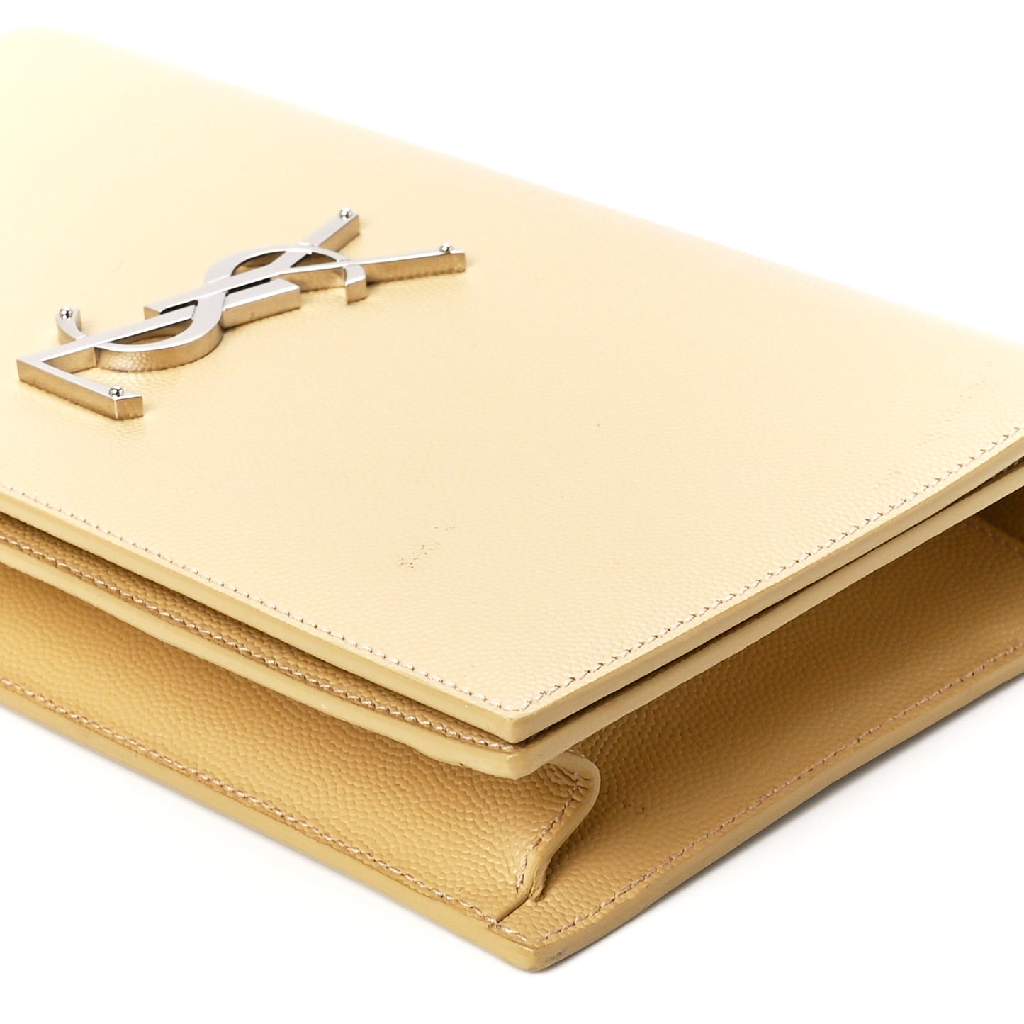 Grain De Poudre Classic Kate Monogram Clutch Nude Powder