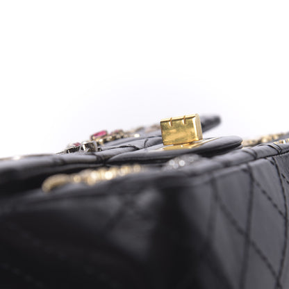 Chanel Aged Calfskin Lucky Charms 2.55 Reissue 224 Flap Black 9 of 12