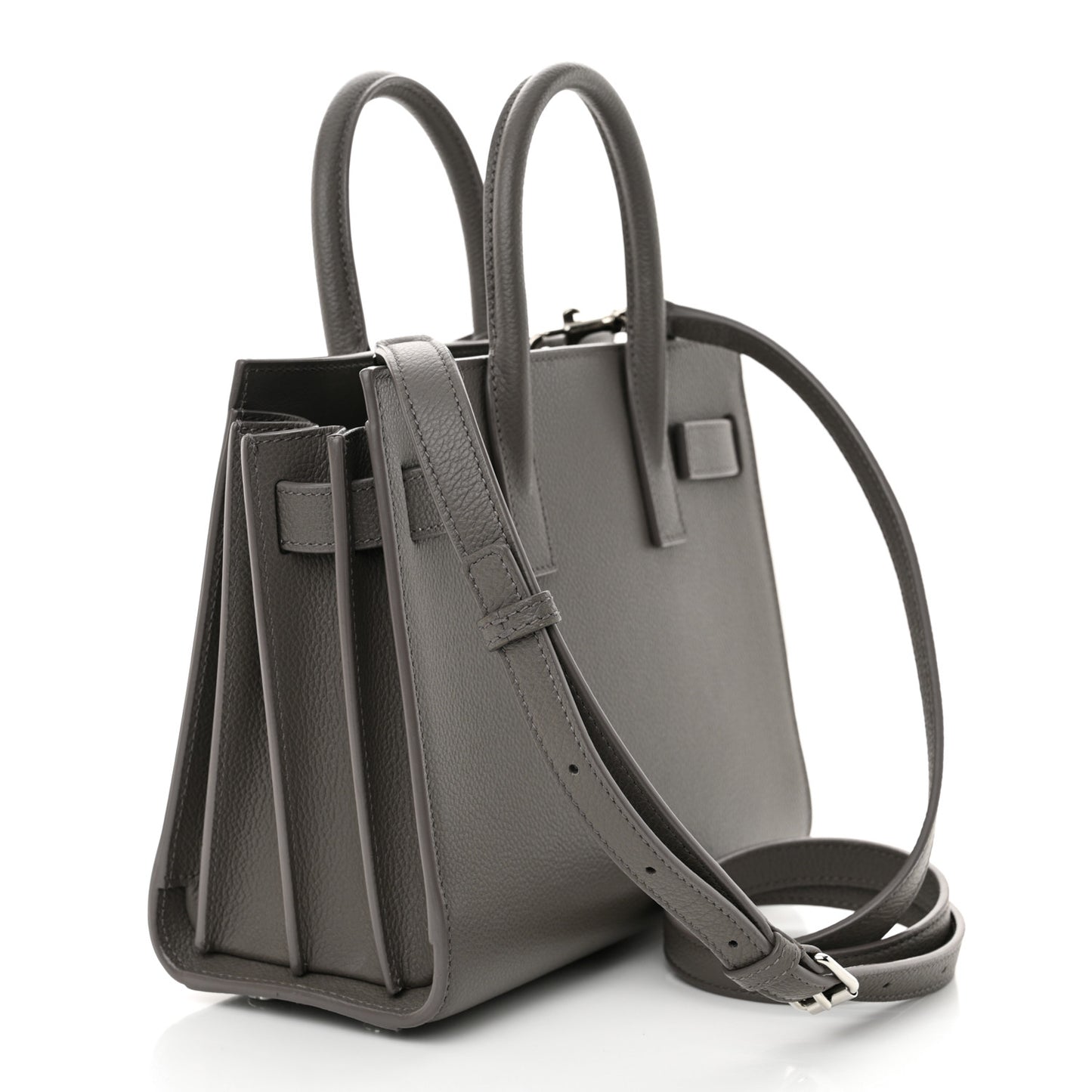 Grained Calfskin Nano Sac De Jour Fog