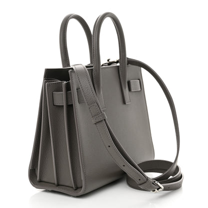 Saint Laurent Grained Calfskin Nano Sac De Jour Fog 3 of 11