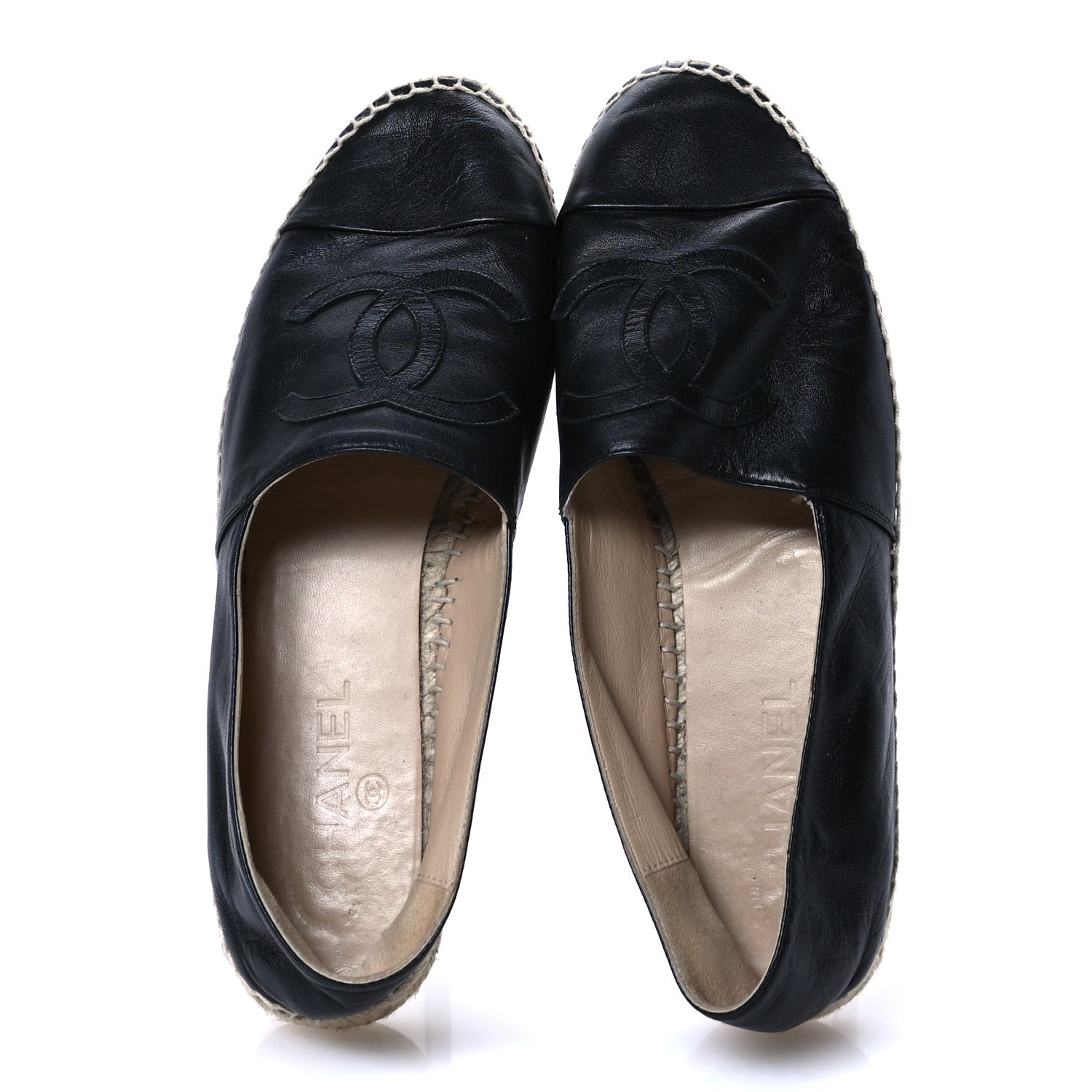 Chanel Lambskin CC Espadrilles 41 Black 2 of 10