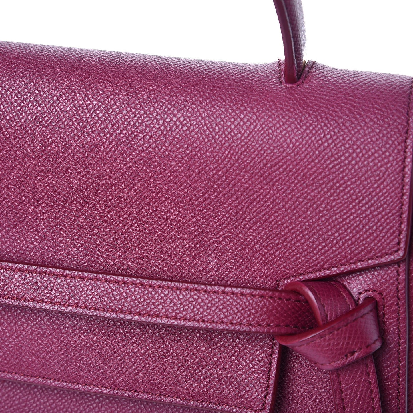Baby Grained Calfskin Micro Belt Bag Plum