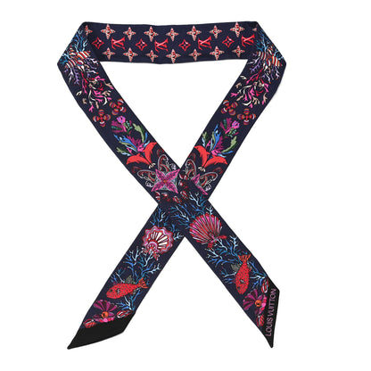 Louis Vuitton Silk Sea Of Love BB Bandeau Navy 1 of 4