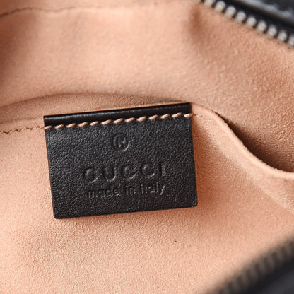 Gucci Calfskin Matelasse Mini GG Marmont Chain Shoulder Bag Black 6 of 10