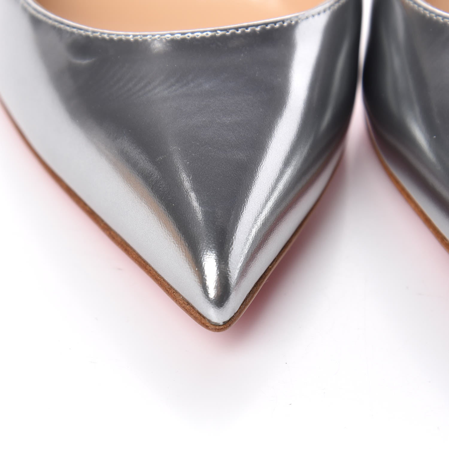Christian Louboutin Pigalle Follies 100 Pumps 40.5 Antispecchio Silver 9 of 10