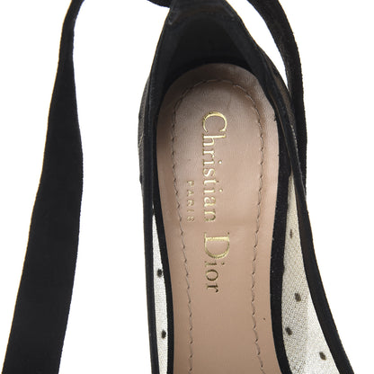 Christian Dior Suede Calfskin Lovely-D Ankle Wrap Pumps 35 Black 6 of 7