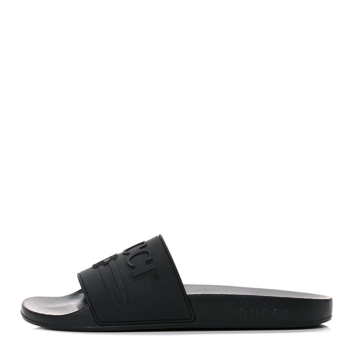 Rubber Womens Logo Slide Sandals 40 Black