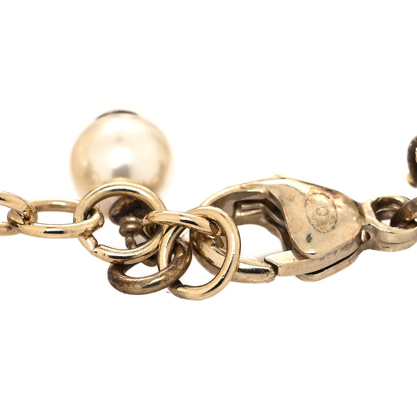 Pearl Crystal Multi Strand Star Bracelet Gold