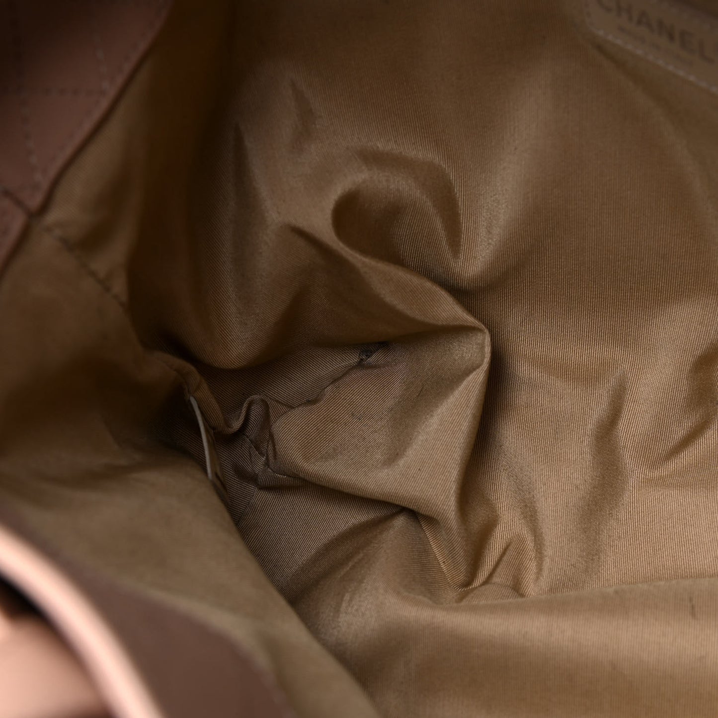 Calfskin Quilted Large Shopping Tote Light Pink