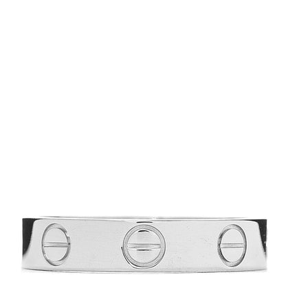 Cartier 18K White Gold 3.5mm LOVE Wedding Band Ring 47 4 1 of 4