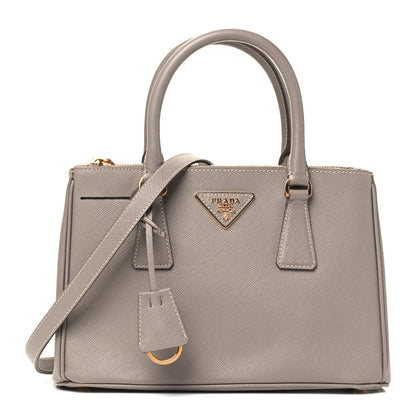 Prada Saffiano Mini Galleria Double Zip Tote Argilla 1 of 4