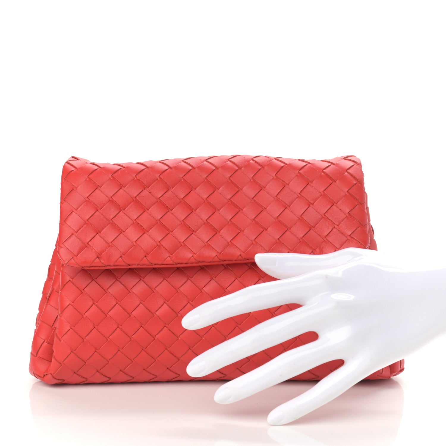 Bottega Veneta Nappa Intrecciato Flap Clutch Vesuvio 2 of 10