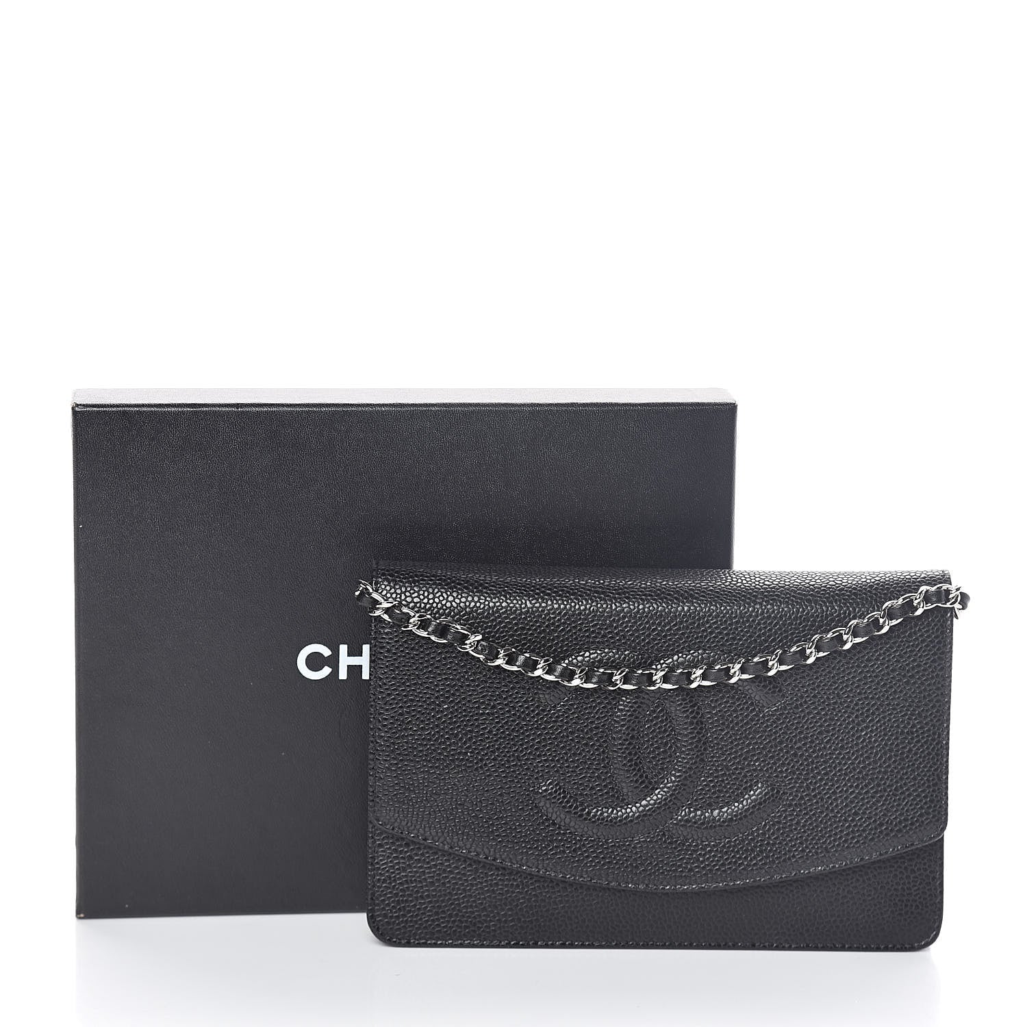 Chanel Caviar Timeless CC Wallet On Chain WOC Black 11 of 11
