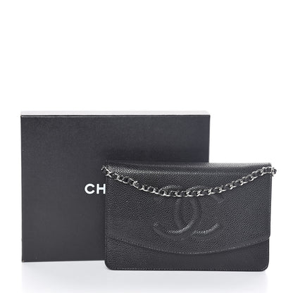 Chanel Caviar Timeless CC Wallet On Chain WOC Black 11 of 11